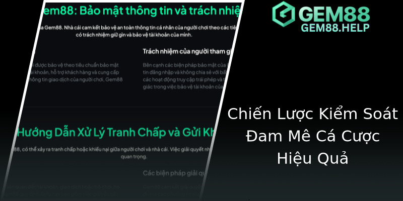 Chiến Lược Kiểm Soát Đam Mê Cá Cược Hiệu Quả Chiến Lược Kiểm Soát Đam Mê Cá Cược Hiệu Quả